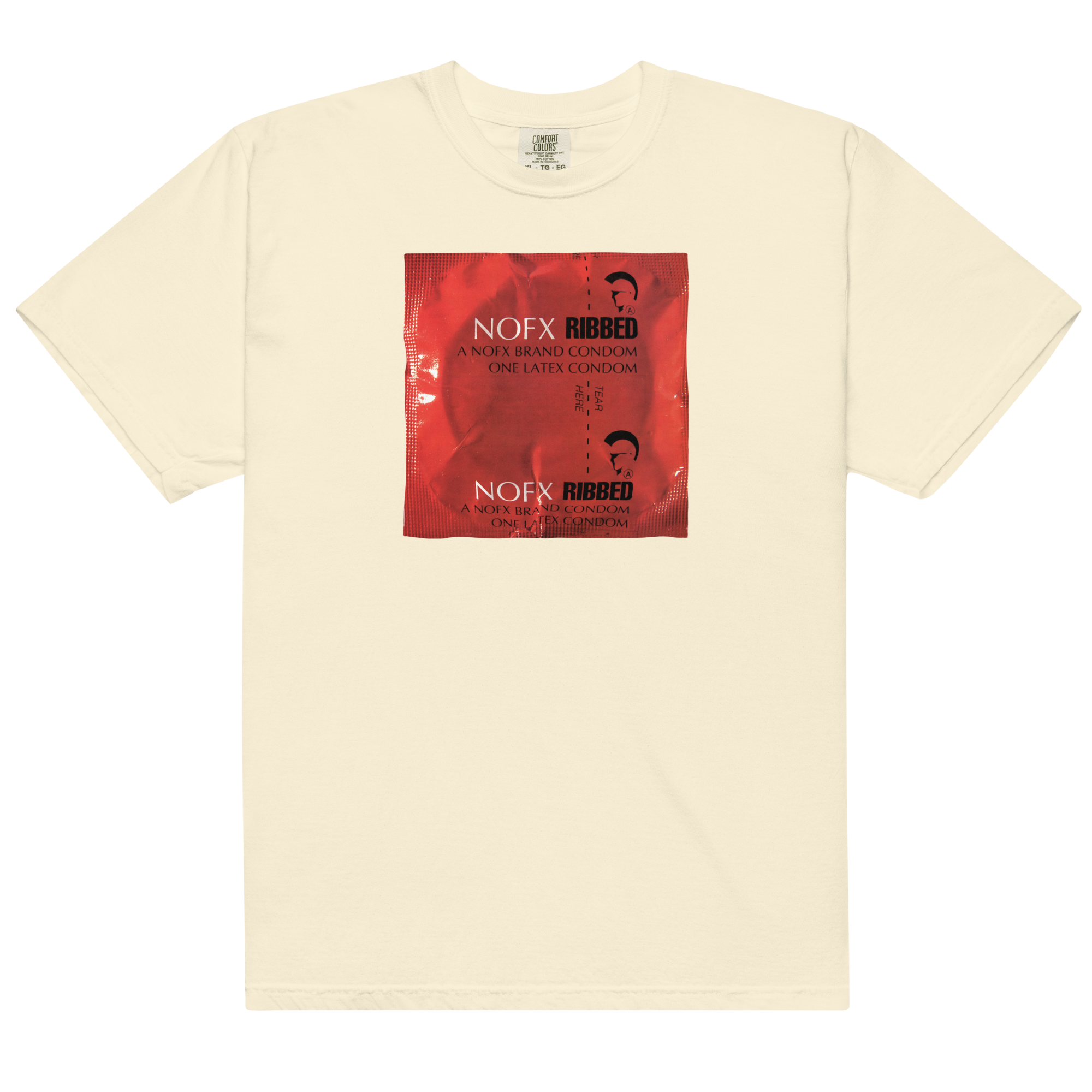 nofx-ribbed-t-shirt-tee-shirt-ivoire-coton image 1