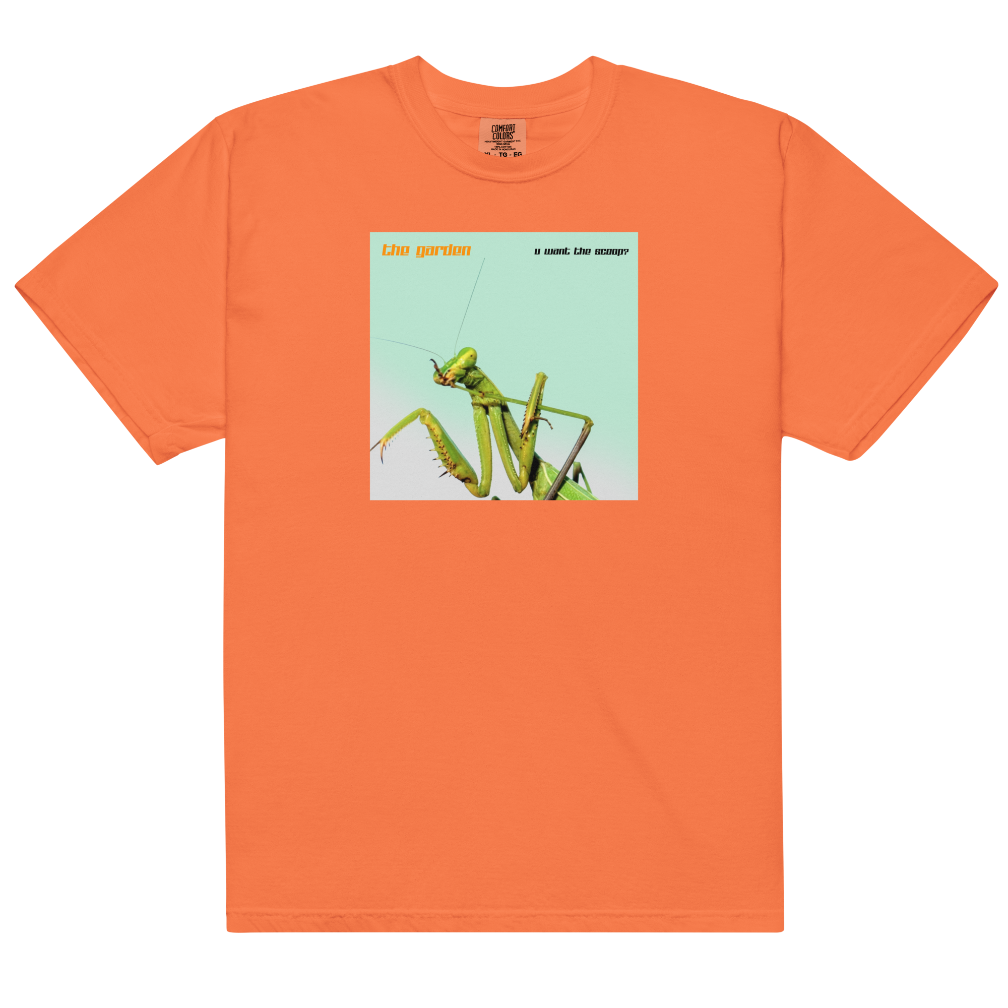 u-want-the-scoop-t-shirt-orange-brul-coton-relax image 1