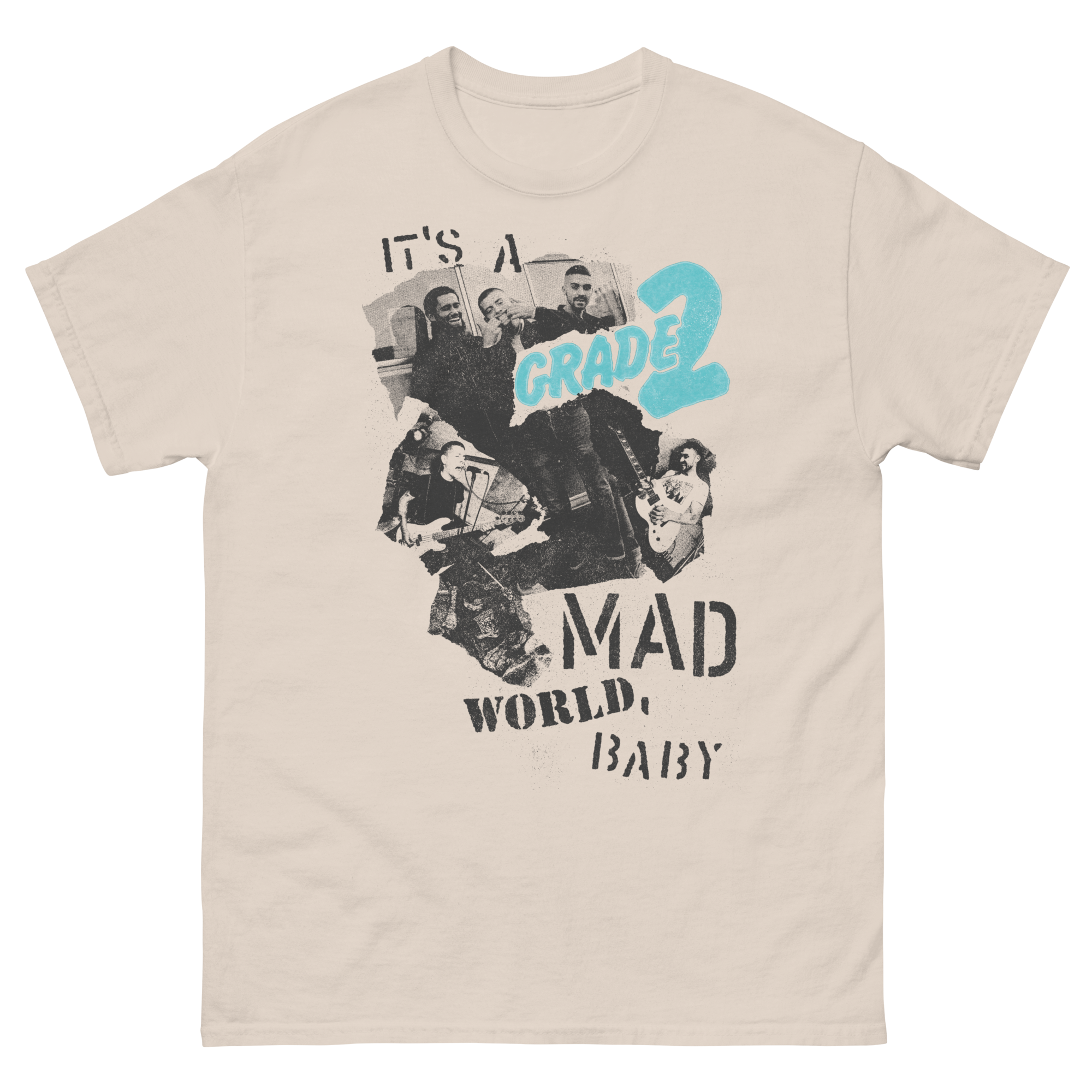 grade-2-mad-world-t-shirt-naturel-collage-photo image 1