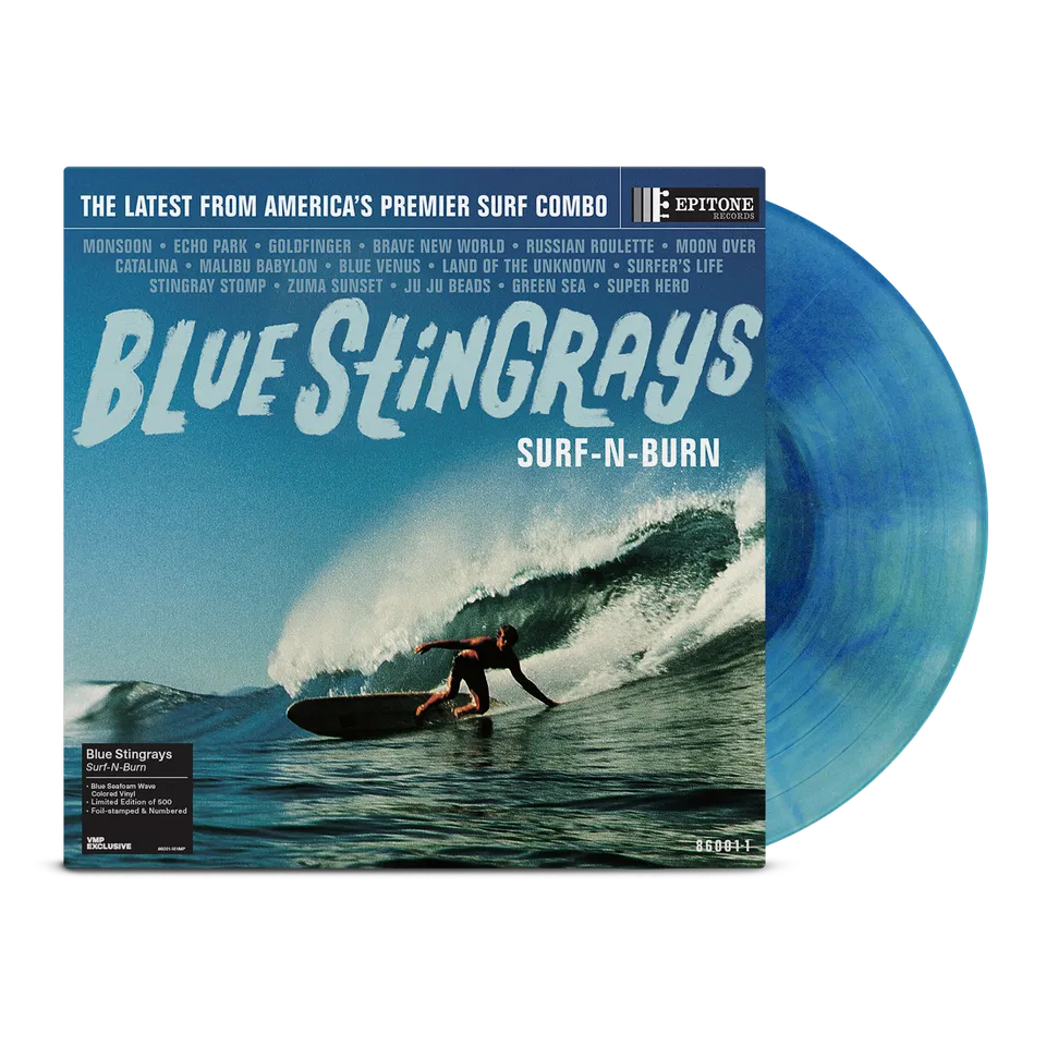 blue-stingrays-surf-n-burn-lp-vinyle-bleu-seafoam image 1