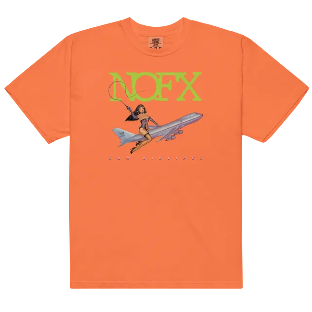 nofx-s-m-airlines-t-shirt-orange-coton image 1