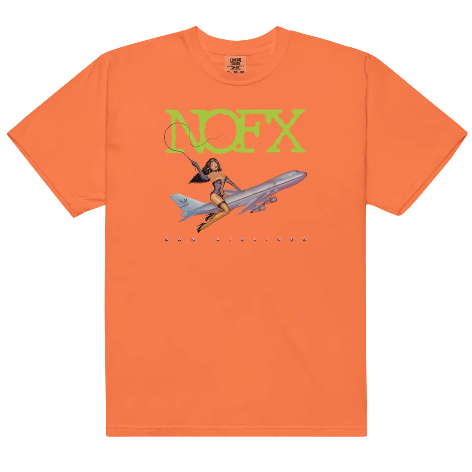 nofx-s-m-airlines-t-shirt-orange-coton image 1