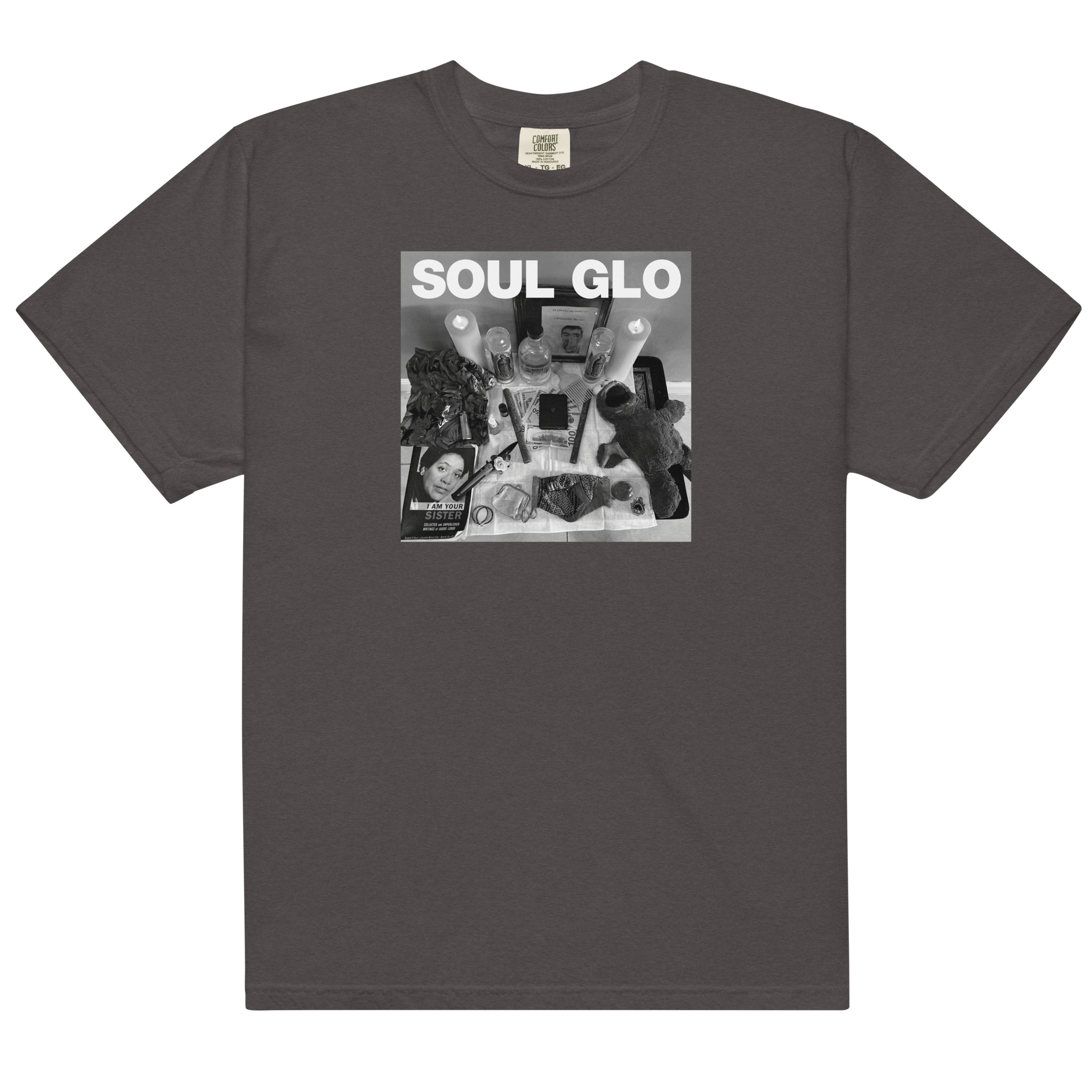soul-glo-diaspora-problems-t-shirt-gris-fonc-coton image 1