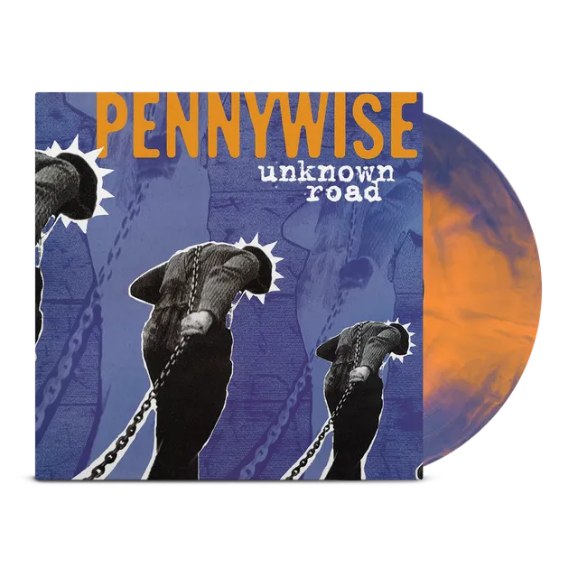 pennywise-unknown-road-lp-vinyle-galaxy-orange-bleu image 1