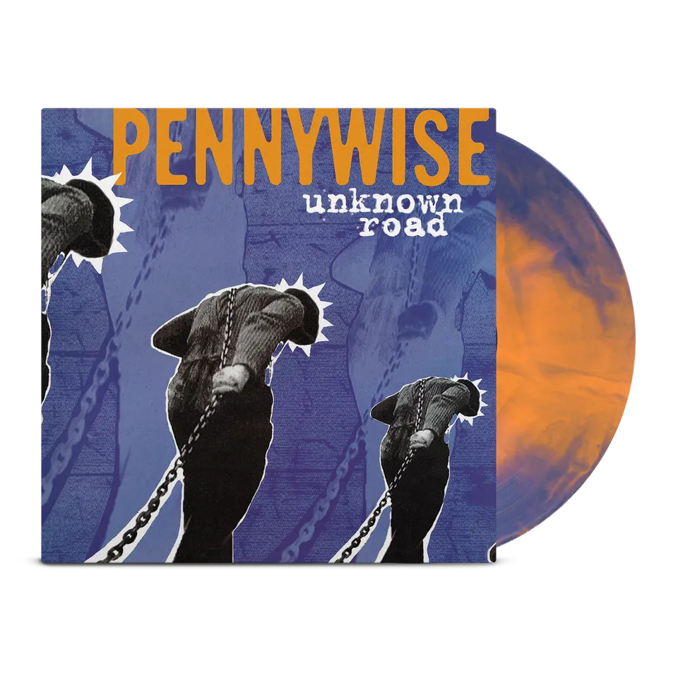 pennywise-unknown-road-lp-vinyle-galaxy-orange-bleu image 1