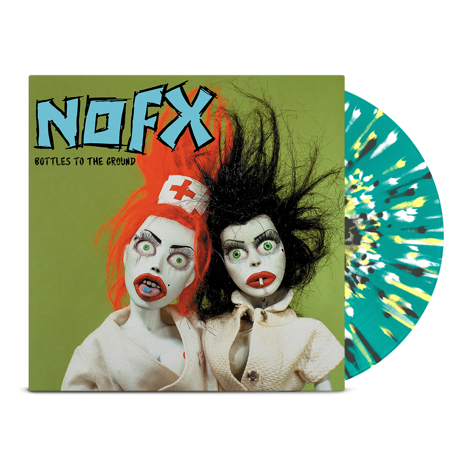 nofx-bottles-to-the-ground-vinyle-12-turquoise-splatter image 1