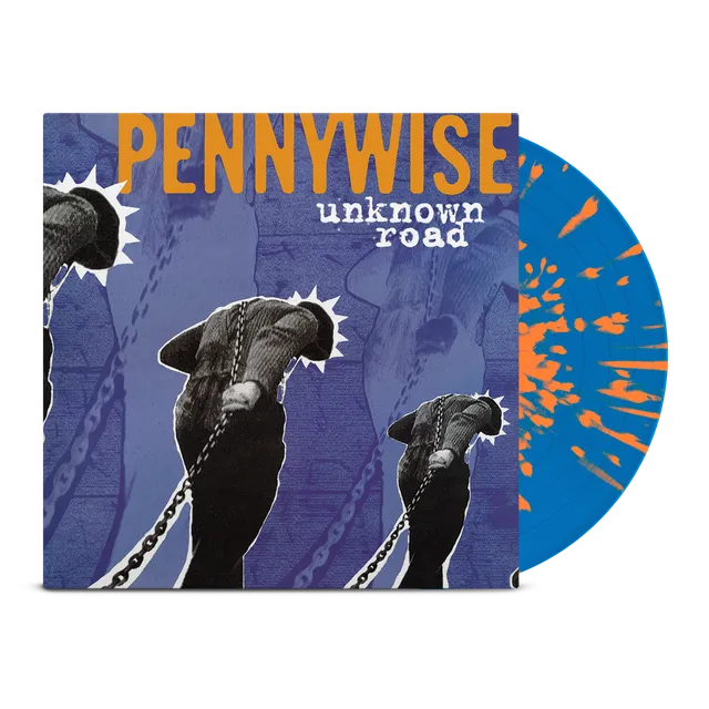 pennywise-unknown-road-vinyle-bleu-orange-splatter-12-pouces image 1