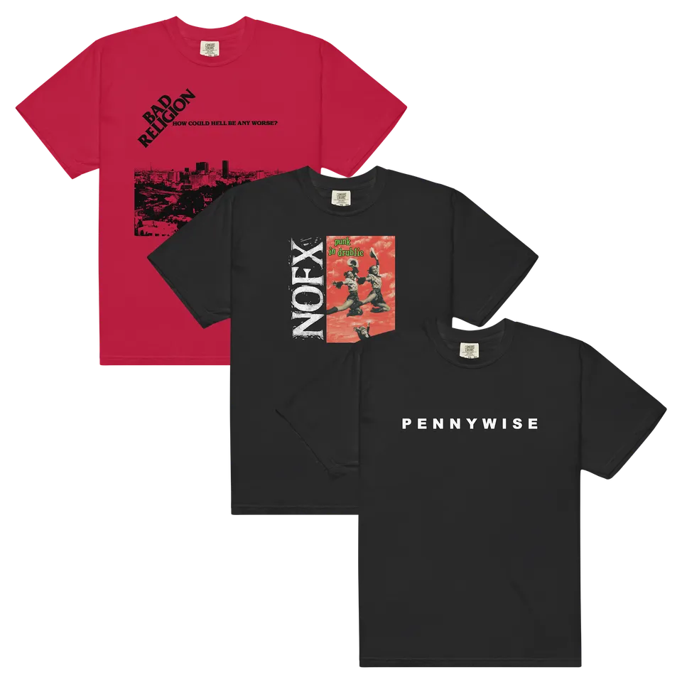 epitaph-bad-religion-nofx-pennywise-lot-3-t-shirts image 1