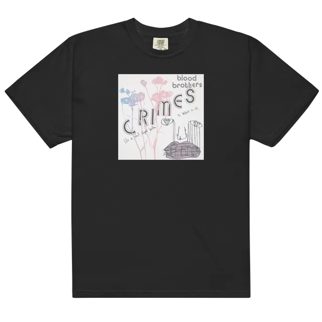 crimes-t-shirt-noir-100-coton-visuel-album image 1
