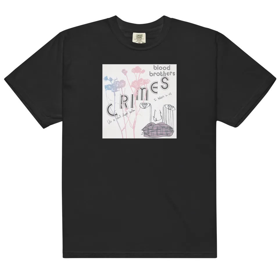 crimes-t-shirt-noir-100-coton-visuel-album image 1
