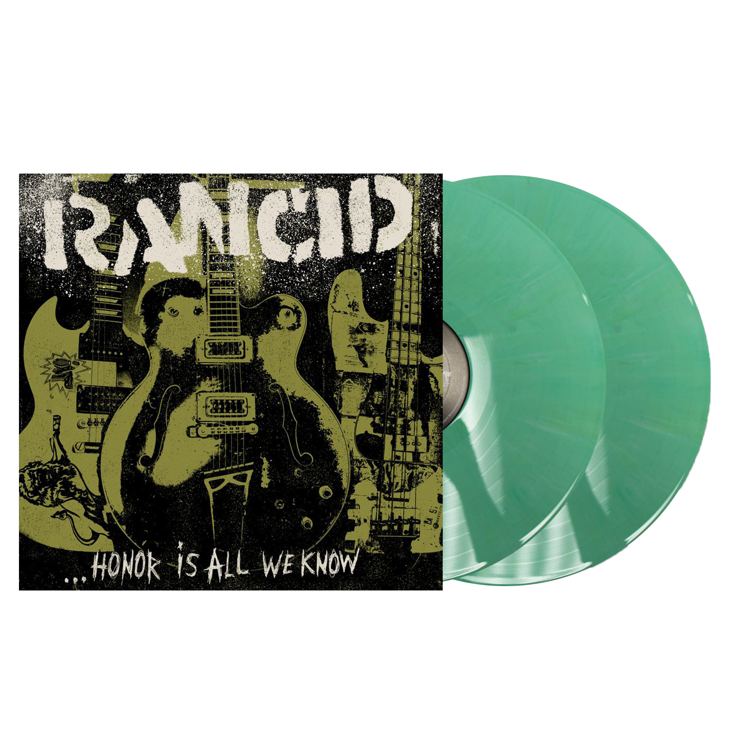 rancid-honor-is-all-we-know-vinyle-lp-green-yellow-swirl image 1