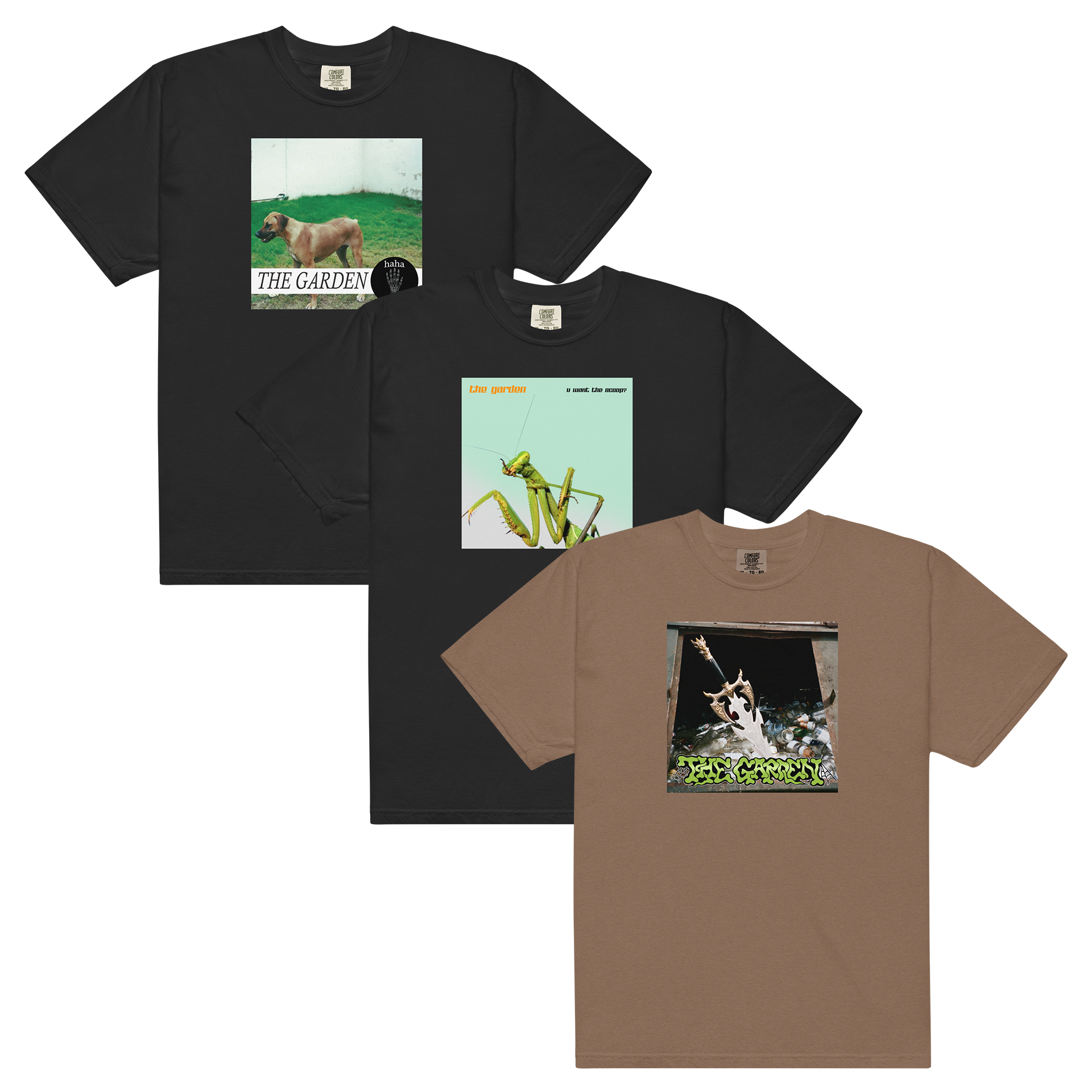 the-garden-t-shirt-bundle-lot-3-tees-noir-marron image 1