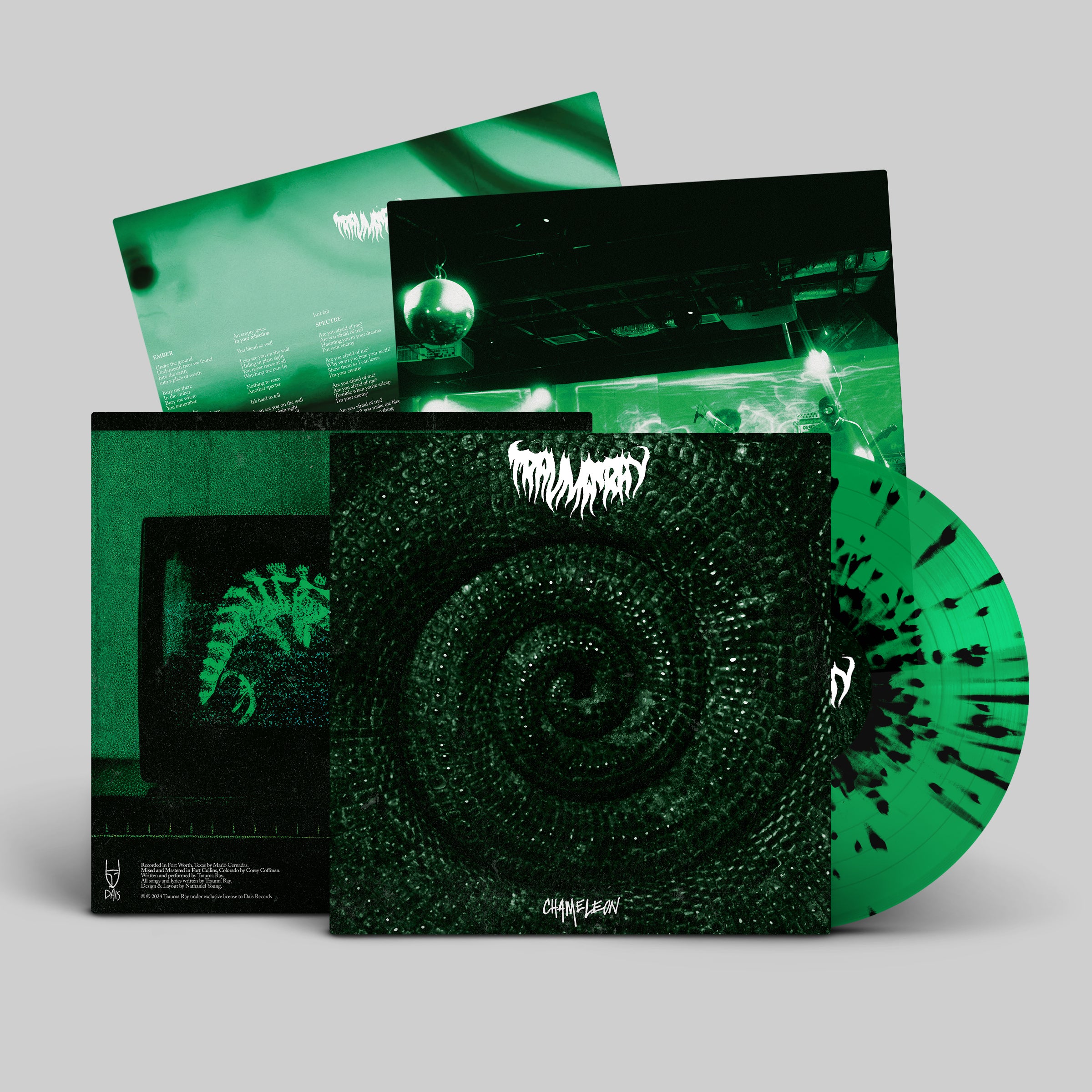 dais-trauma-ray-chameleon-vinyle-vert-splatter-cd image 2