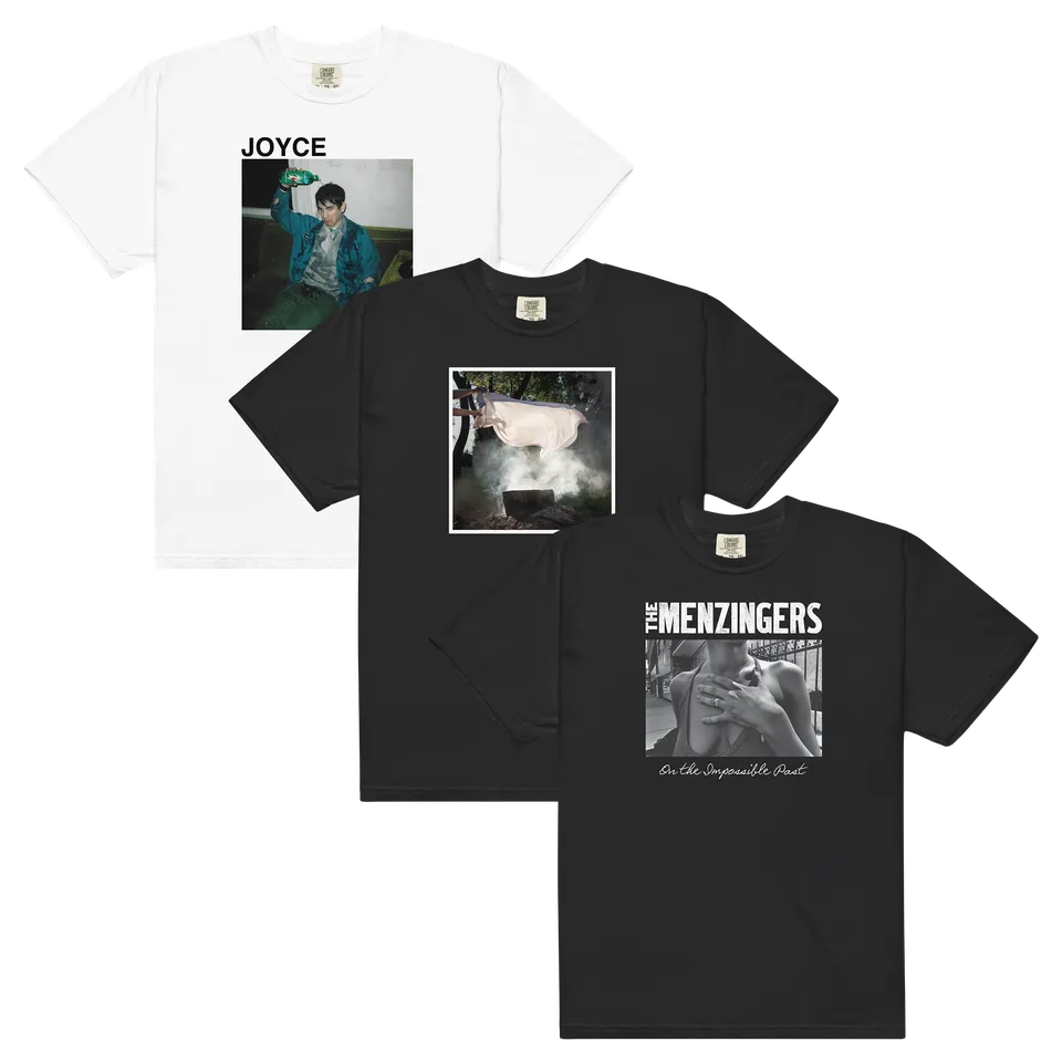 lot-3-t-shirts-joyce-manor-pianos-menzingers-noir-blanc image 1