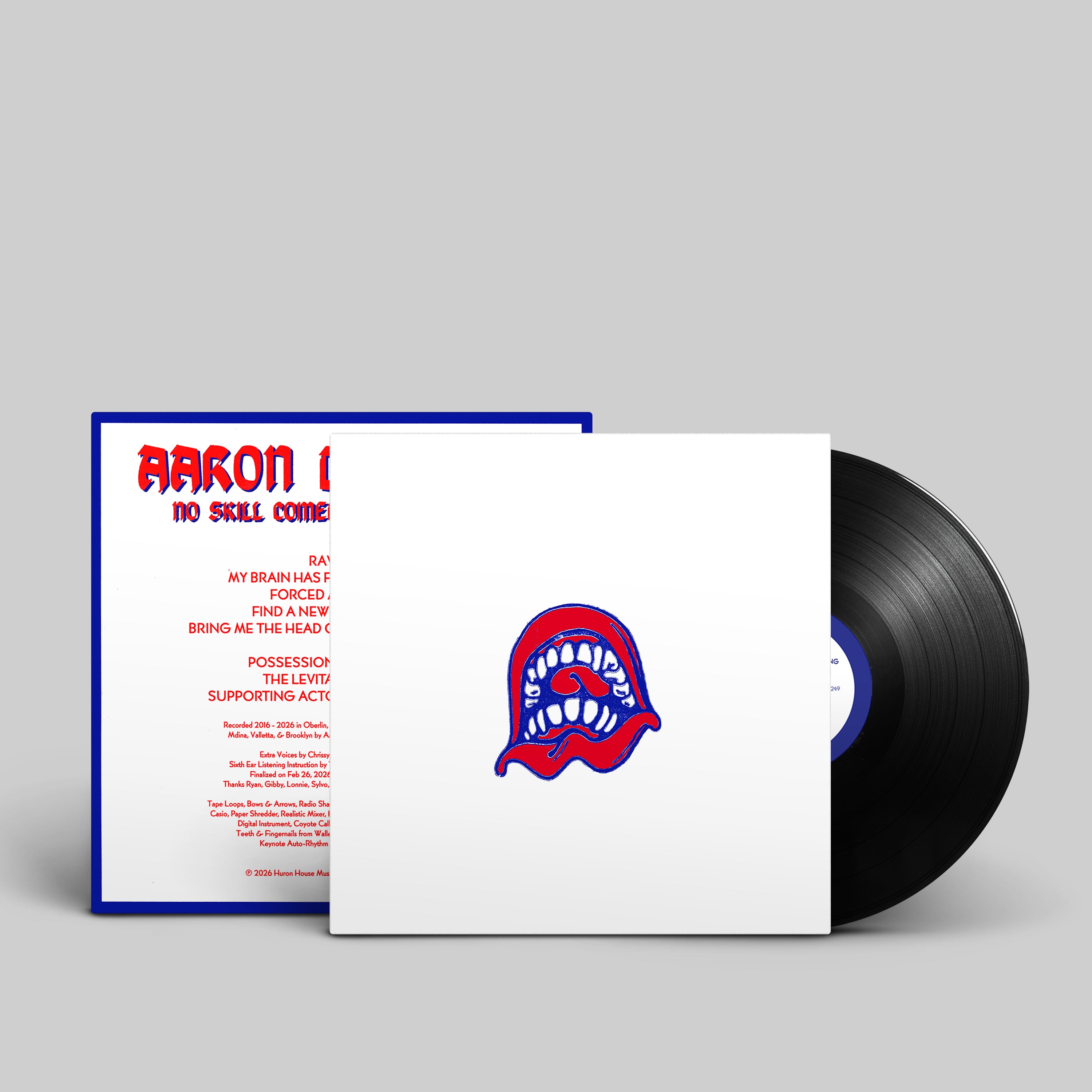 aaron-dilloway-no-skill-vinyle-lp-bleu-transparent image 4