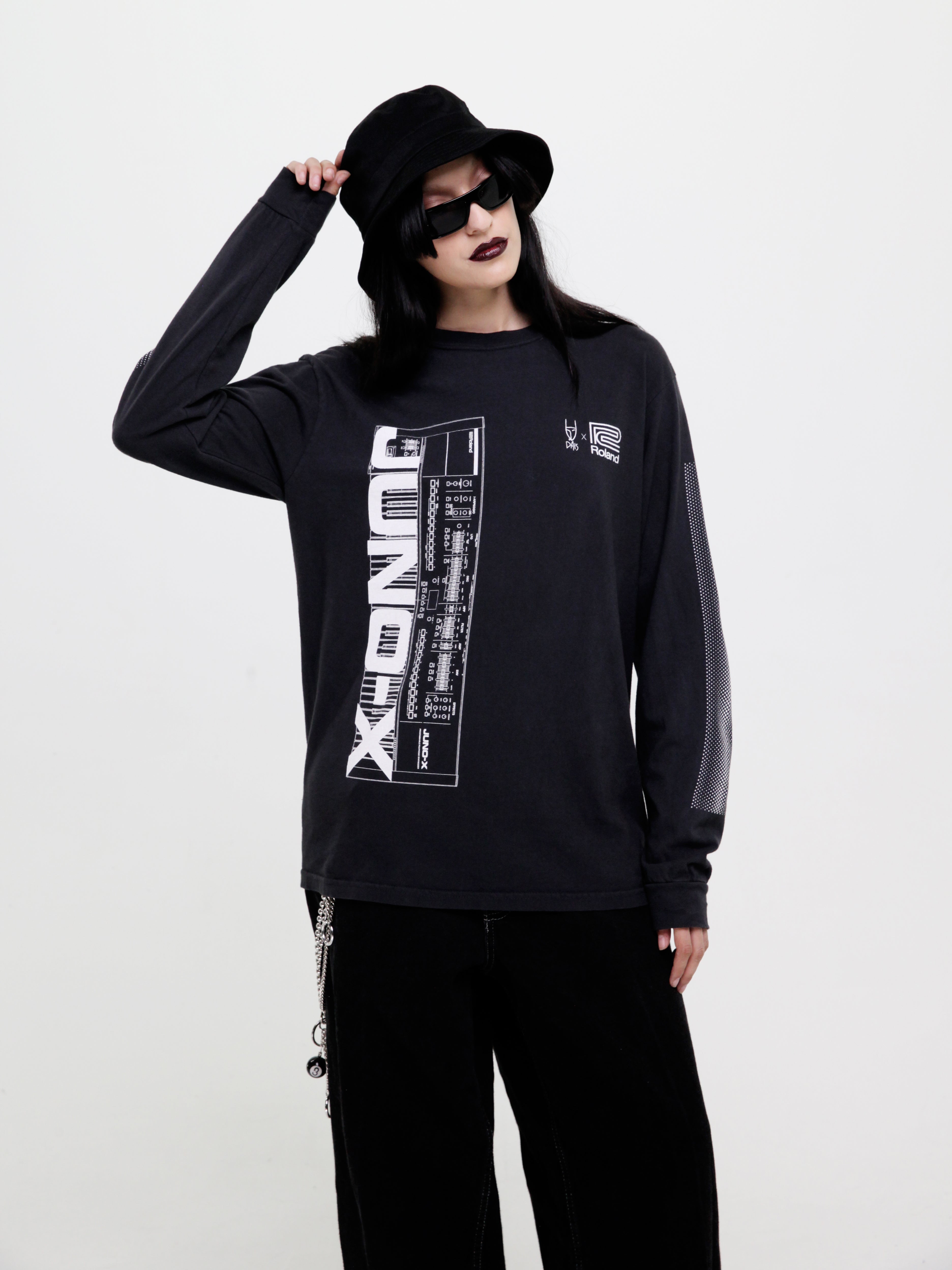 dais-x-roland-juno-x-longsleeve-noir-taille-l image 2