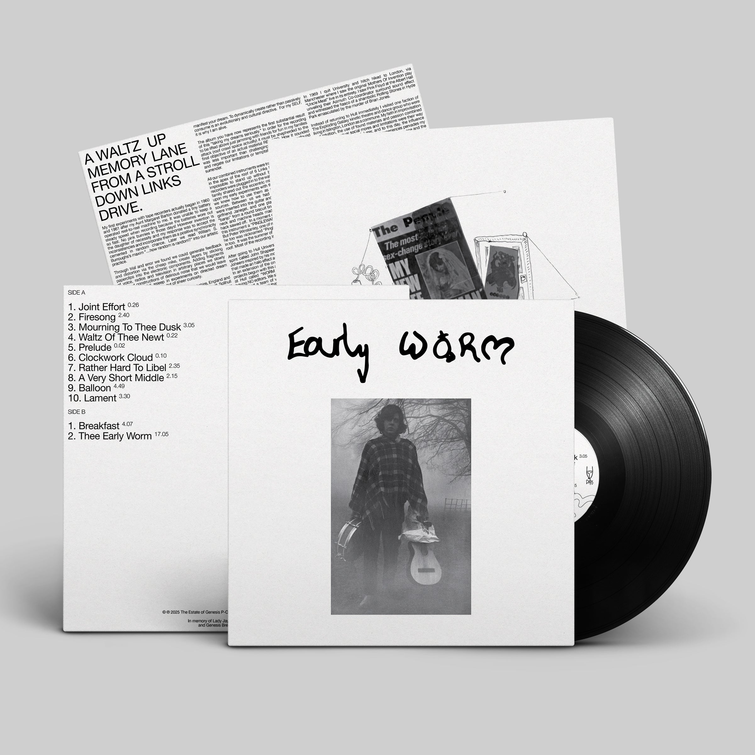 dais-genesis-p-orridge-early-worm-vinyle-lp-noir-archives-1968 image 4