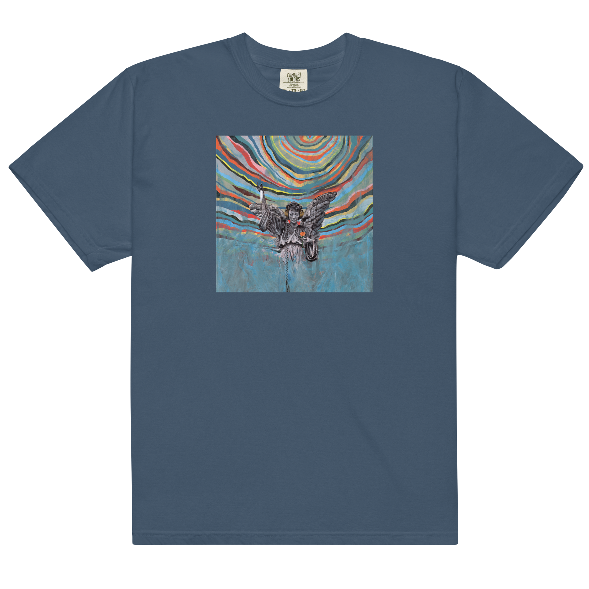 frank-turner-wasted-wonderful-world-t-shirt-bleu-coton image 1
