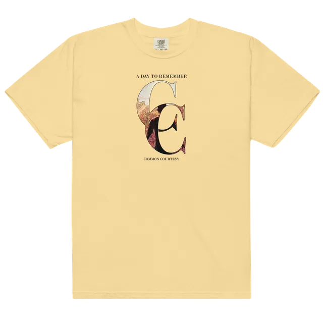 common-courtesy-t-shirt-t-shirt-jaune-100-coton image 1