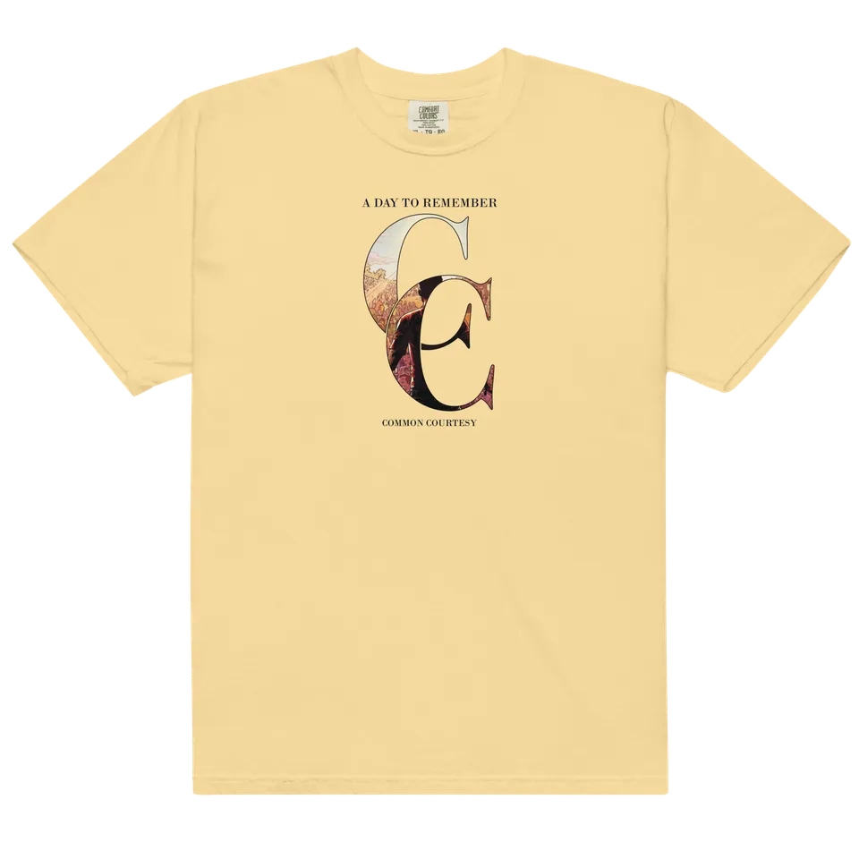 common-courtesy-t-shirt-t-shirt-jaune-100-coton image 1