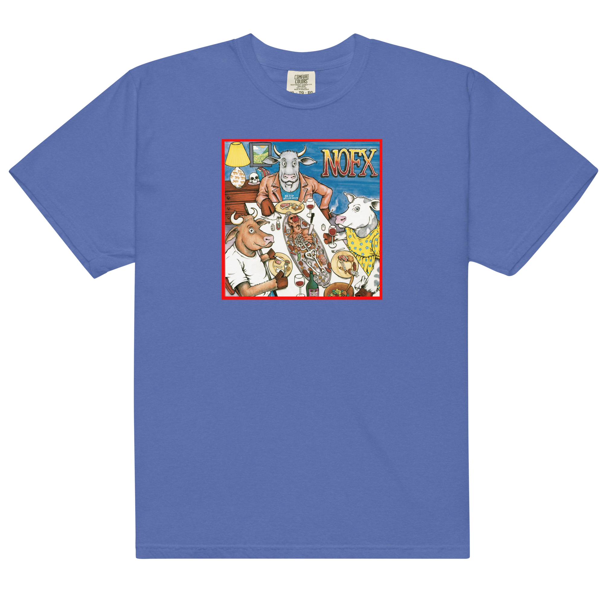 nofx-liberal-animation-t-shirt-bleu-coton-artwork-album image 1