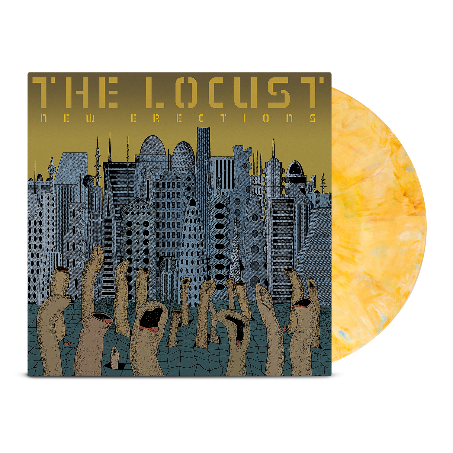 the-locust-new-erections-vinyle-jaune-slum-service-33-tours image 1
