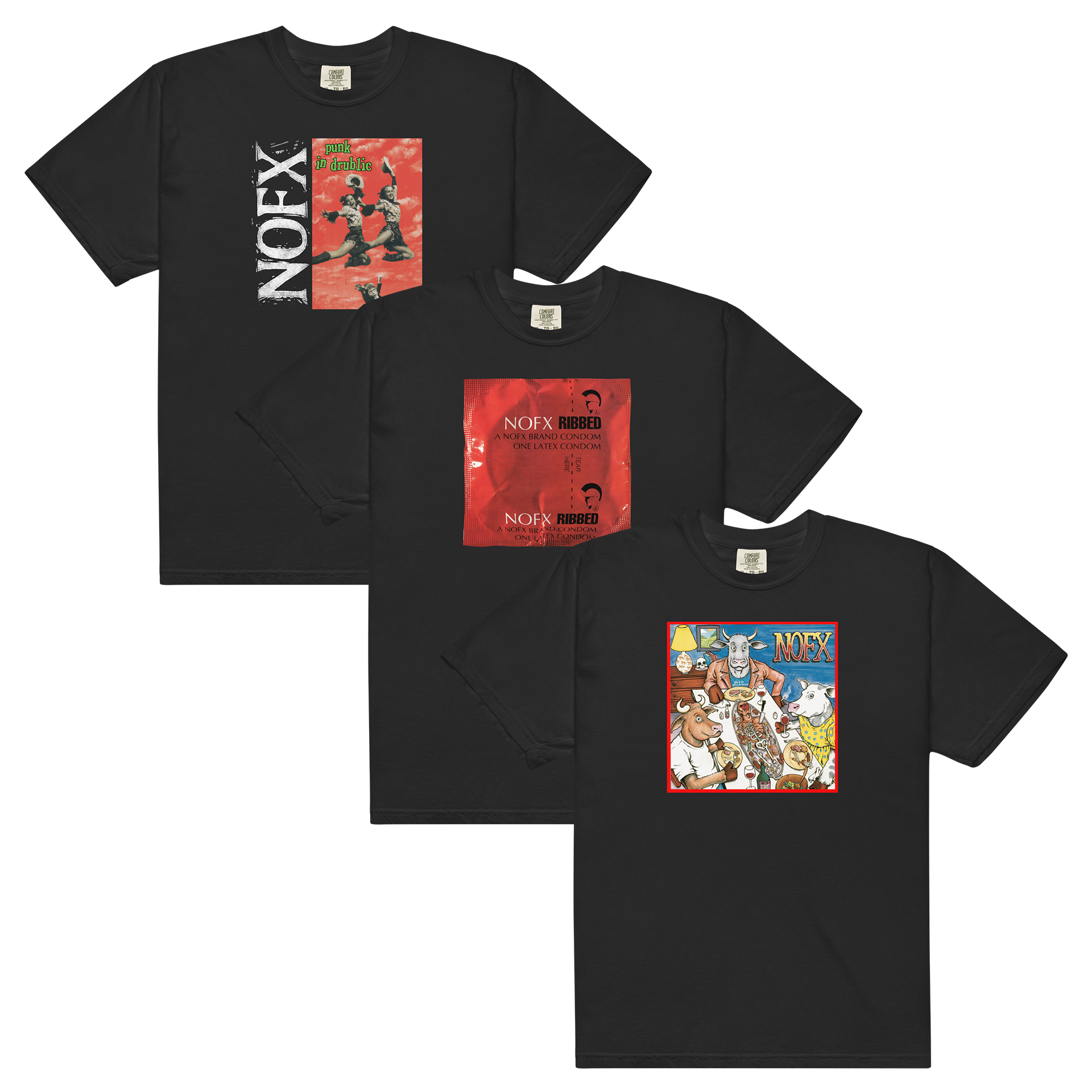 nofx-t-shirt-bundle-3-tees-noir-coton-punk image 1