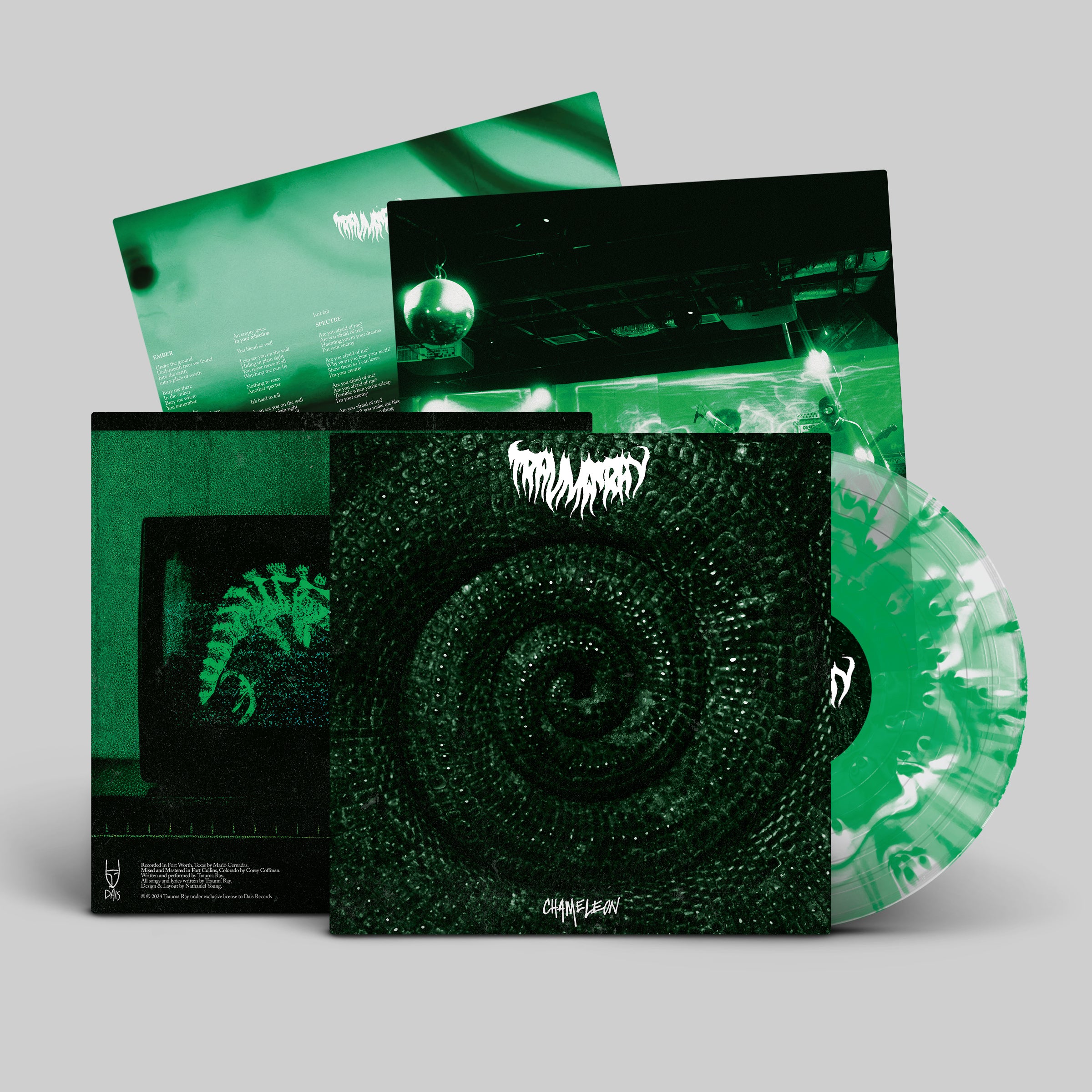 dais-trauma-ray-chameleon-vinyle-vert-splatter-cd image 3