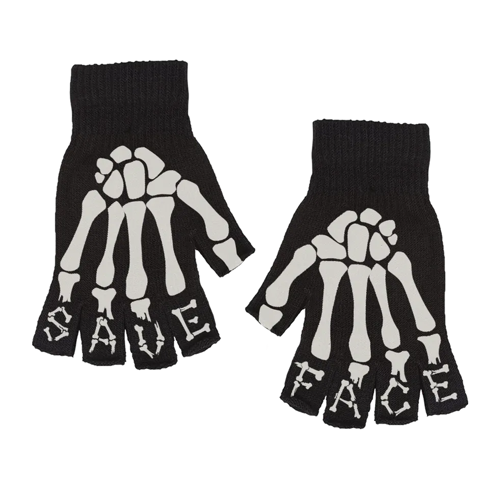 save-face-gants-mitaines-squelette-noir-sans-doigts image 1