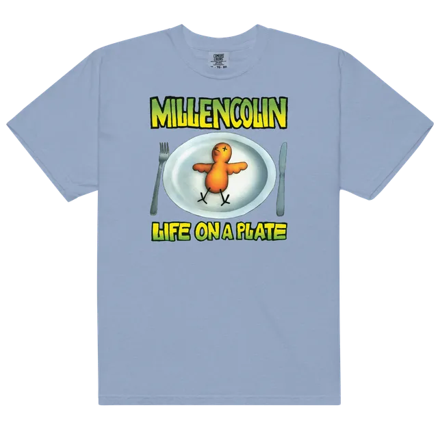 pennywise-life-on-a-plate-t-shirt-bleu-coton image 1