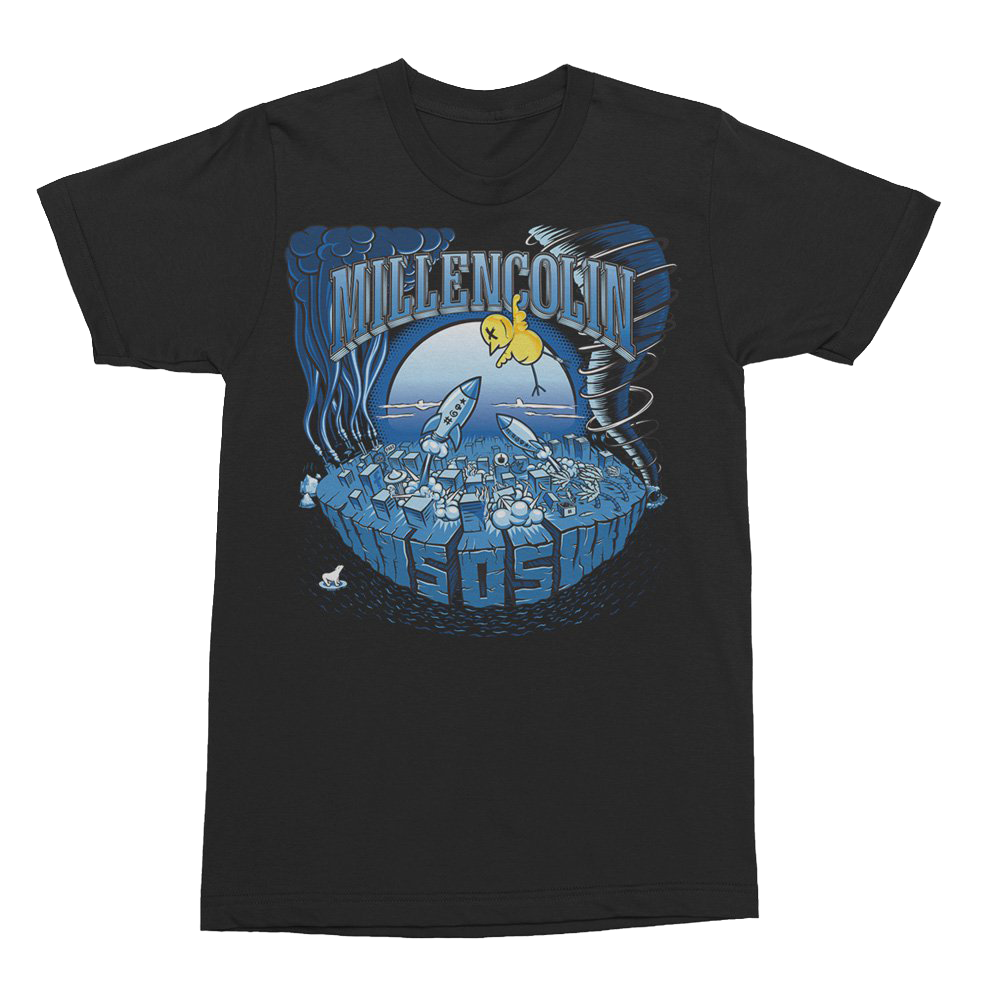 millencolin-sos-t-shirt-noir-coton-skate-punk-album-sos image 1