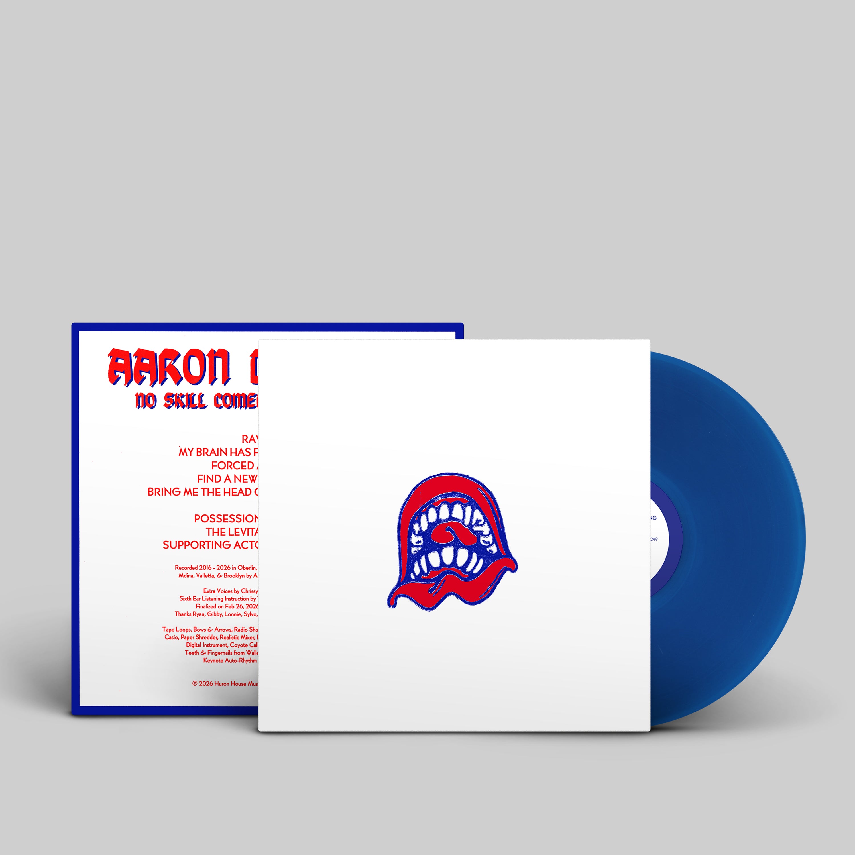 aaron-dilloway-no-skill-vinyle-lp-bleu-transparent image 3