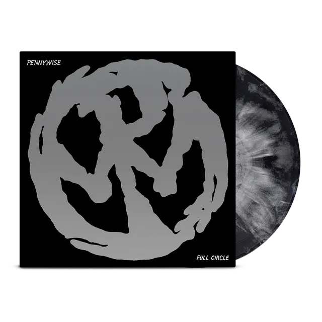 pennywise-full-circle-vinyle-lp-blanc-noir-galaxy image 1