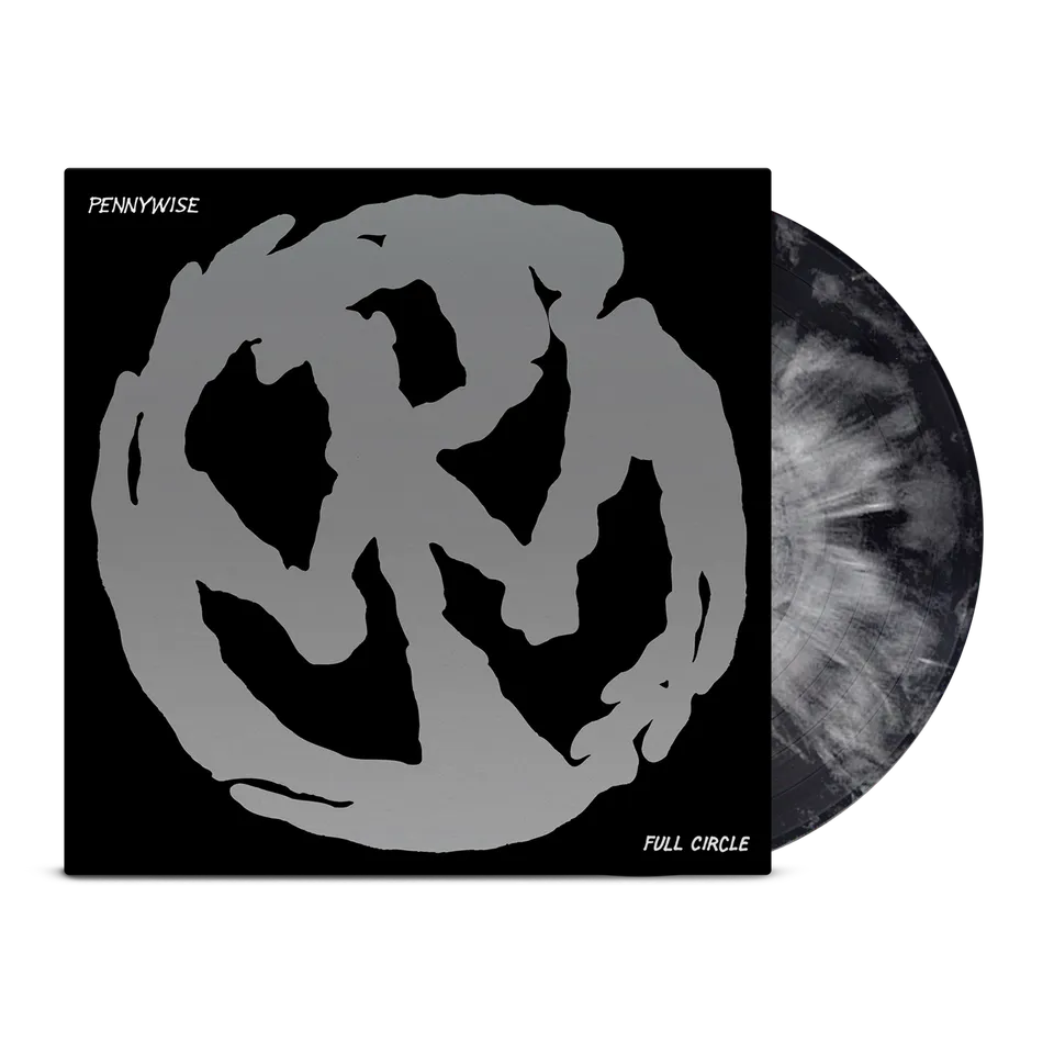 pennywise-full-circle-vinyle-lp-blanc-noir-galaxy image 1