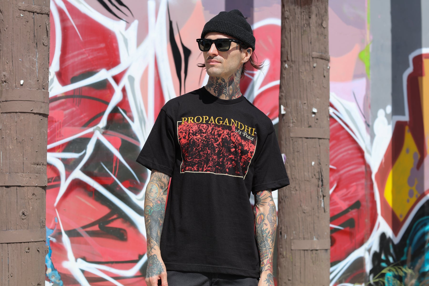 propagandhi-at-peace-t-shirt-noir-coton-album image 2