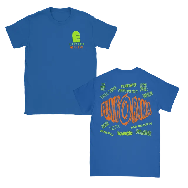 punk-o-rama-logo-t-shirt-bleu-royal-coton image 1