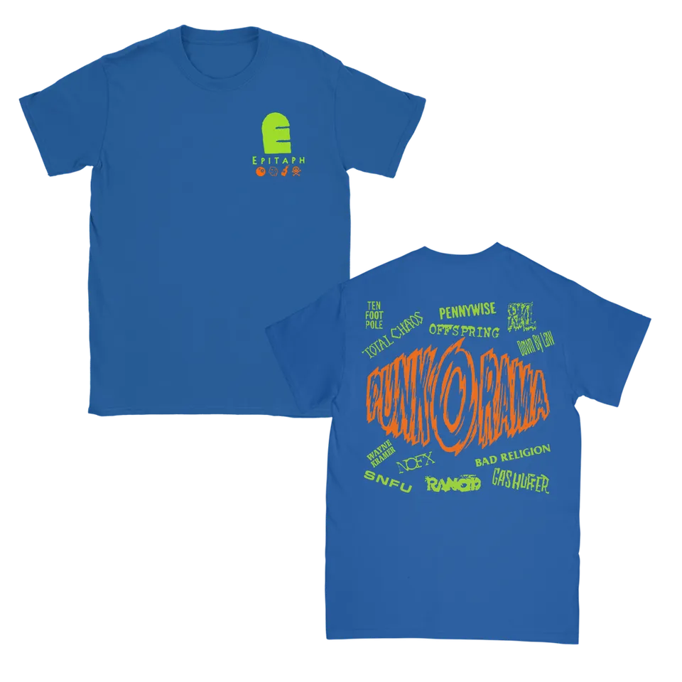 punk-o-rama-logo-t-shirt-bleu-royal-coton image 1