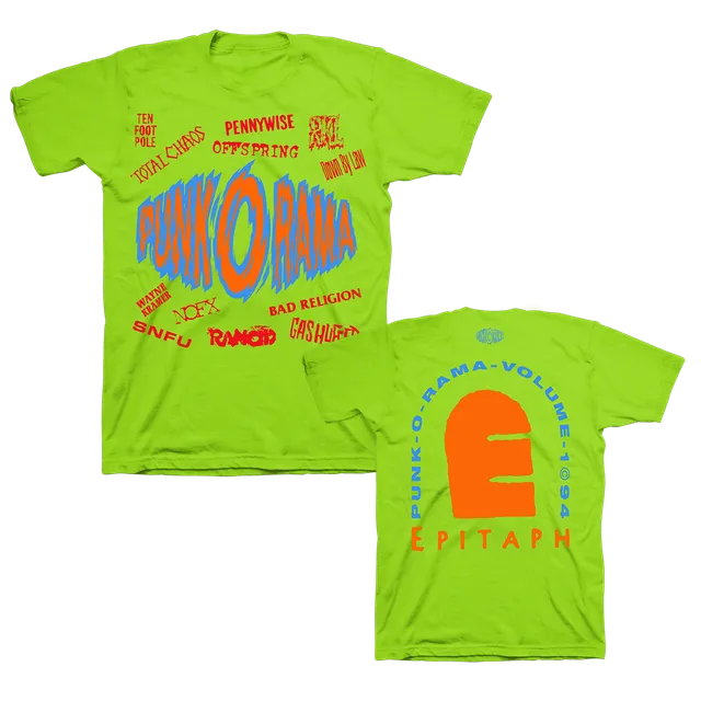 epitaph-punk-o-rama-por-t-shirt-vert-lime-coton image 1