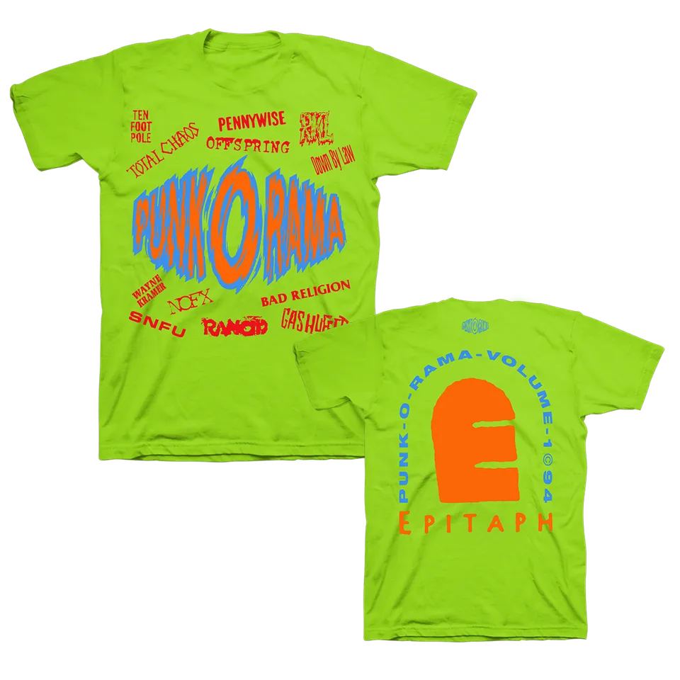 epitaph-punk-o-rama-por-t-shirt-vert-lime-coton image 1