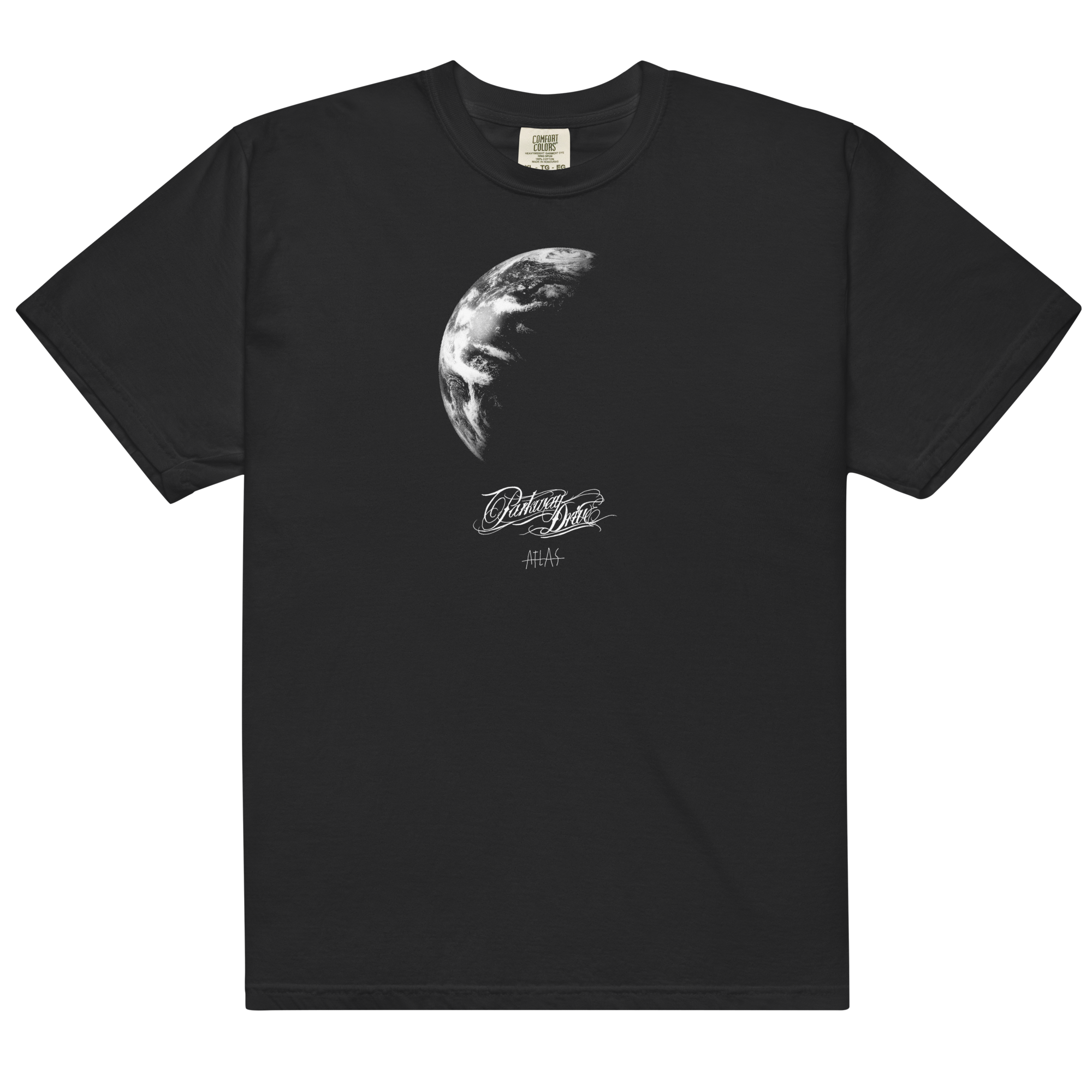 atlas-t-shirt-noir-coton-manches-courtes-visuel-album image 1