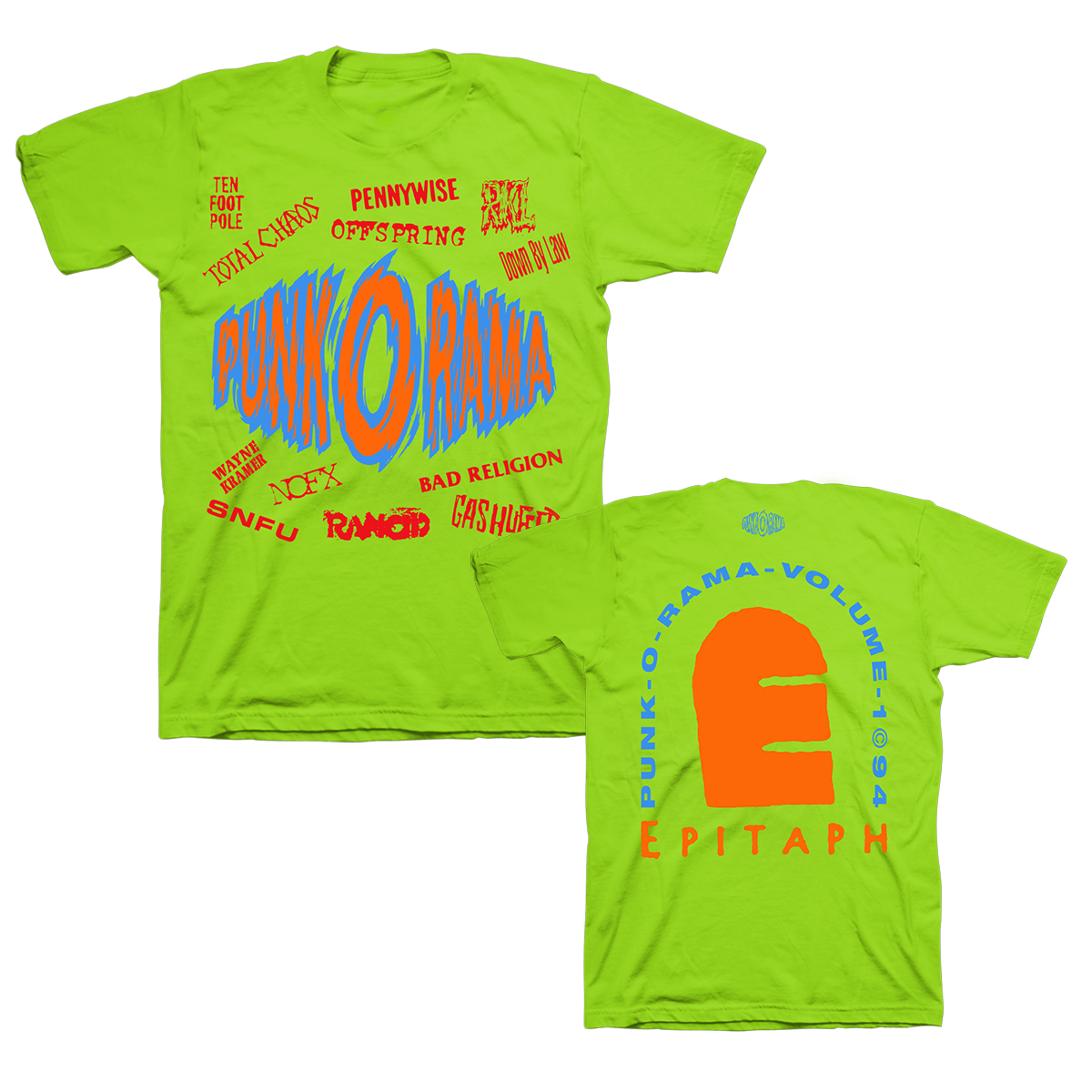 epitaph-punk-o-rama-por-t-shirt-vert-lime-coton image 1