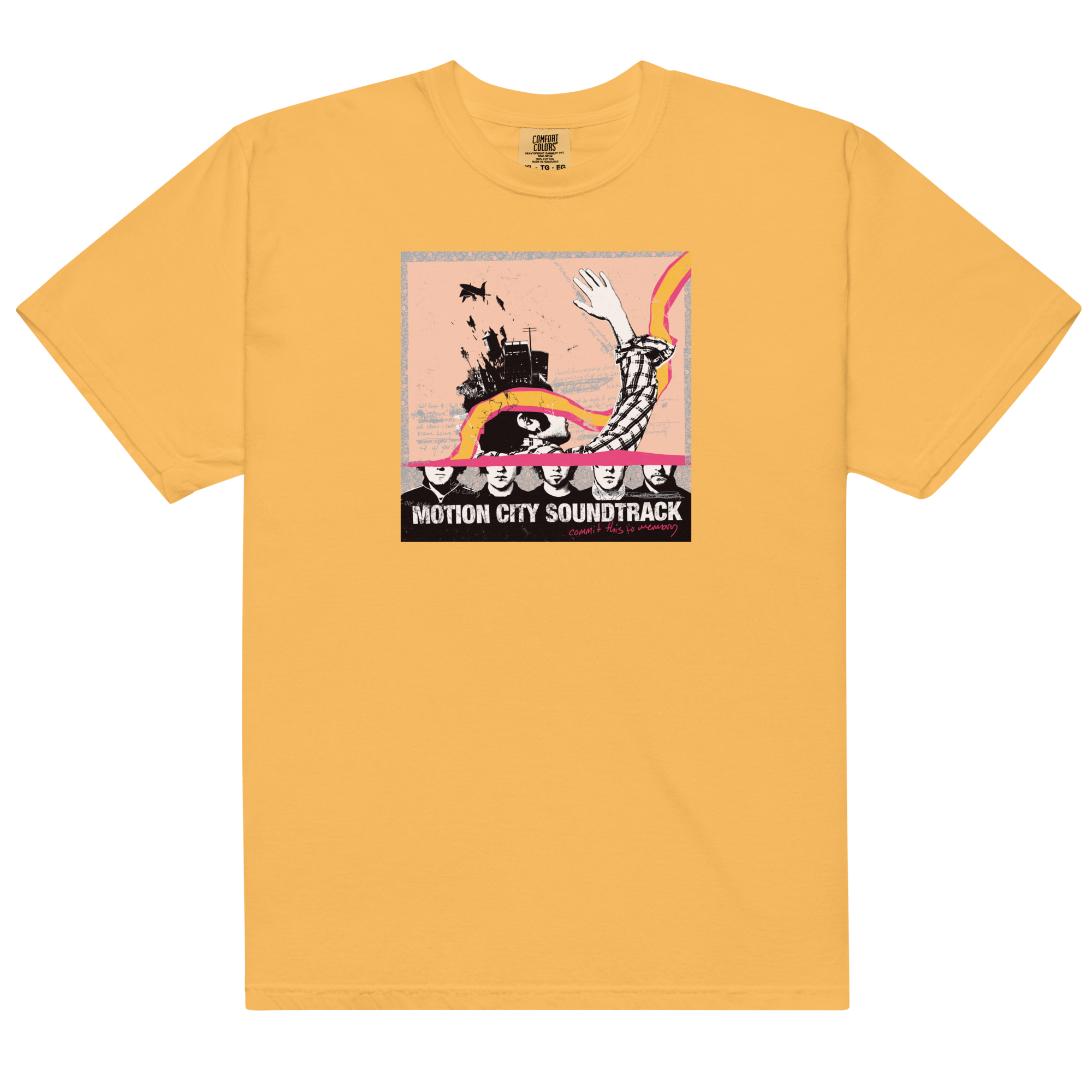 motion-city-commit-this-to-memory-t-shirt-jaune image 1