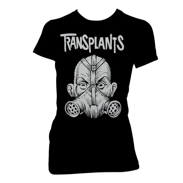 transplants-gas-mask-t-shirt-femme-noir-slim image 1