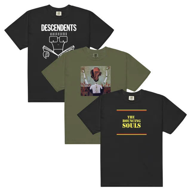 descendents-hot-water-music-bouncing-souls-lot-3-t-shirts image 1