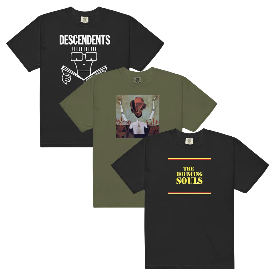 descendents-hot-water-music-bouncing-souls-lot-3-t-shirts image 1