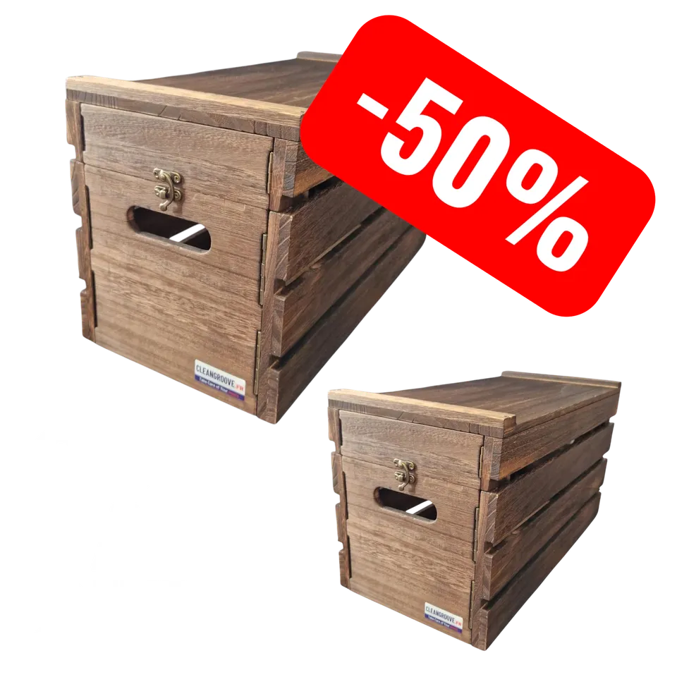 cleangroove-groovebox-45-caisse-vinyle-bois-lot-de-2-150-disques image 1