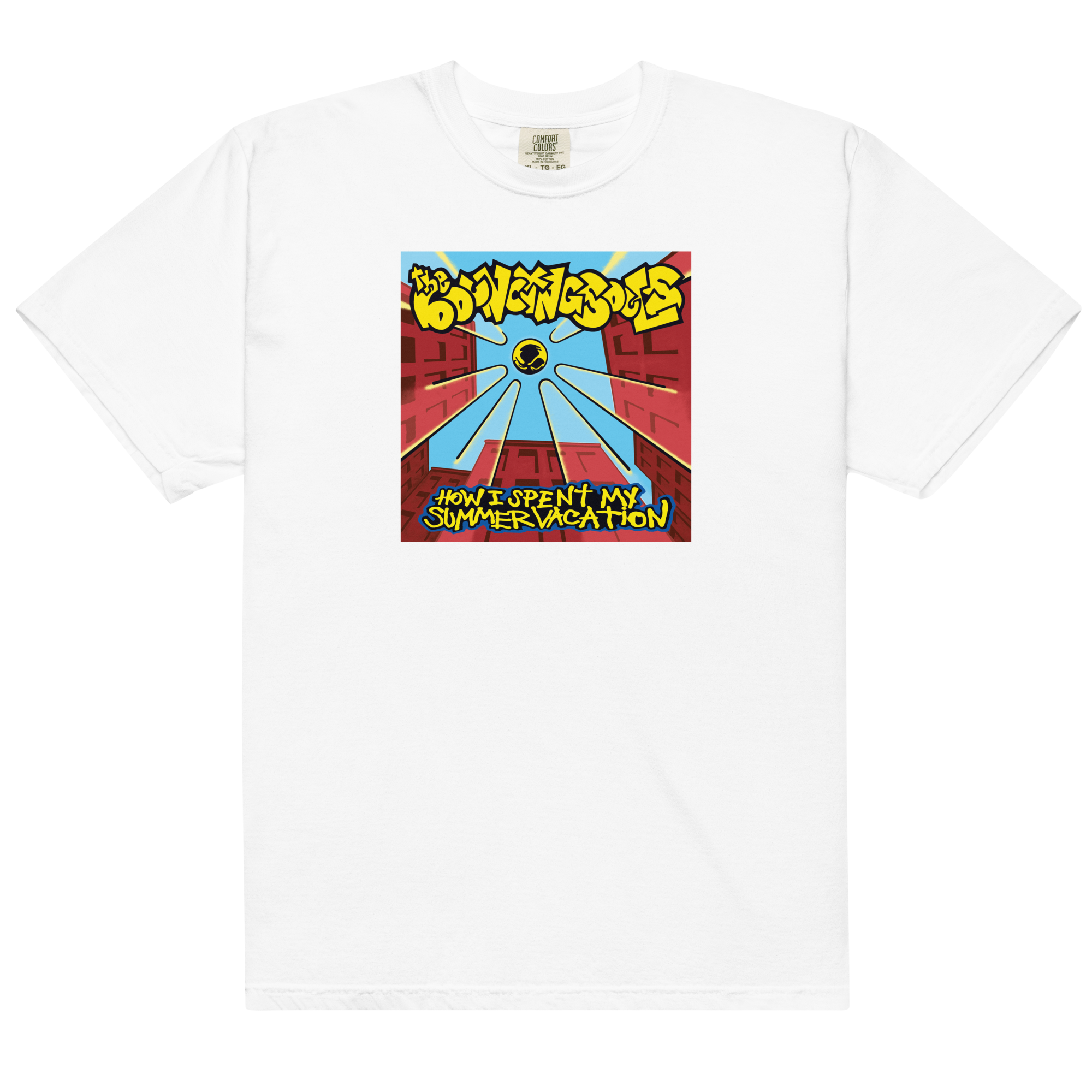 bouncing-souls-how-i-spent-my-summer-vacation-t-shirt-blanc-coton image 1