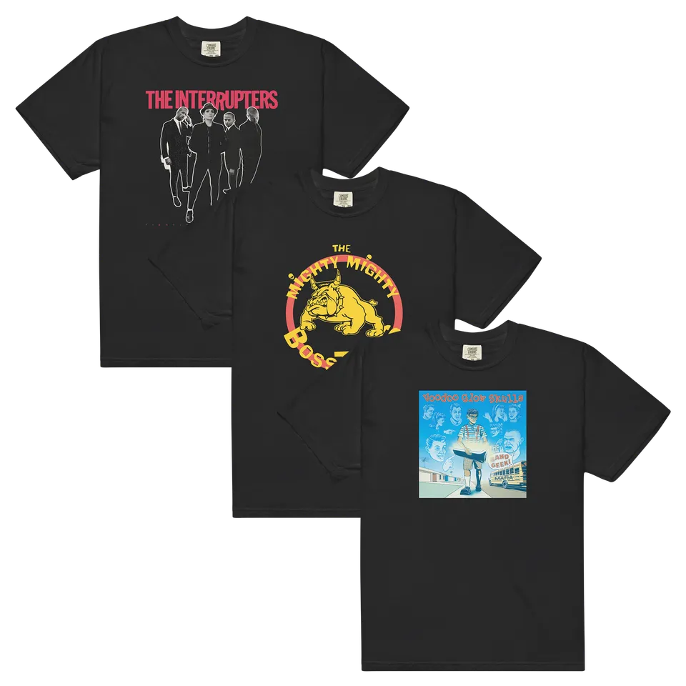 interrupters-bosstones-voodoo-lot-3-t-shirts-noirs image 1