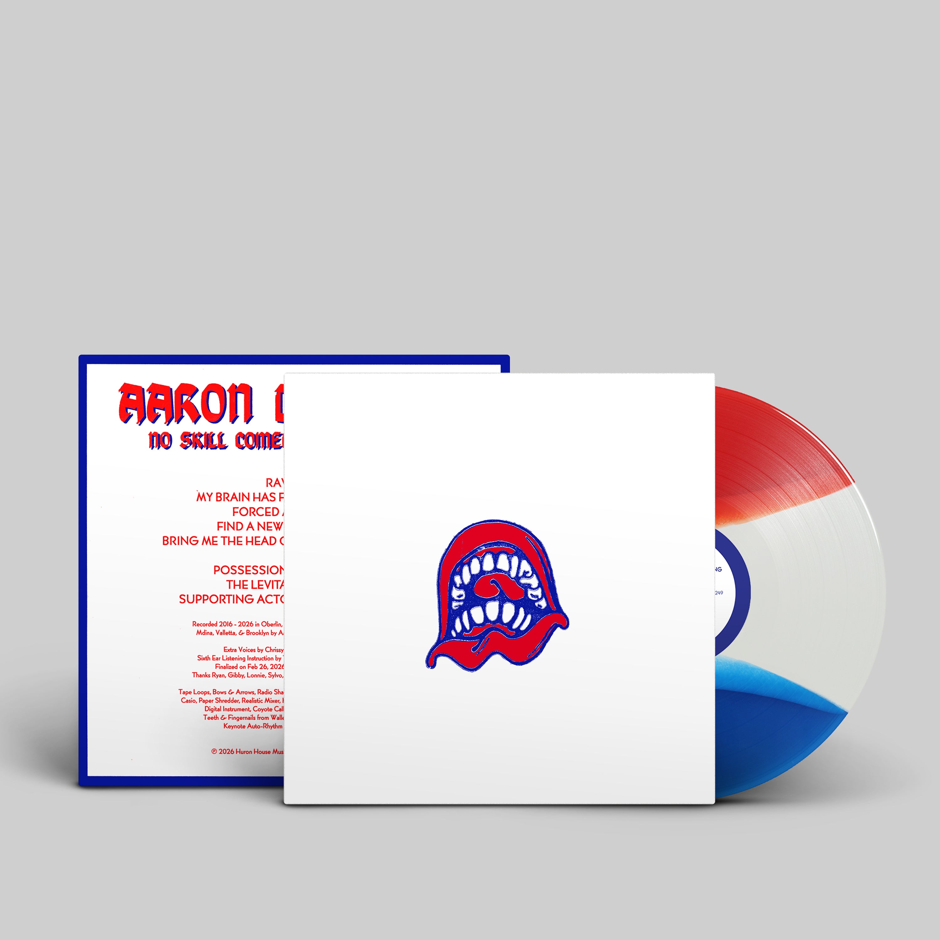 aaron-dilloway-no-skill-vinyle-lp-bleu-transparent image 2