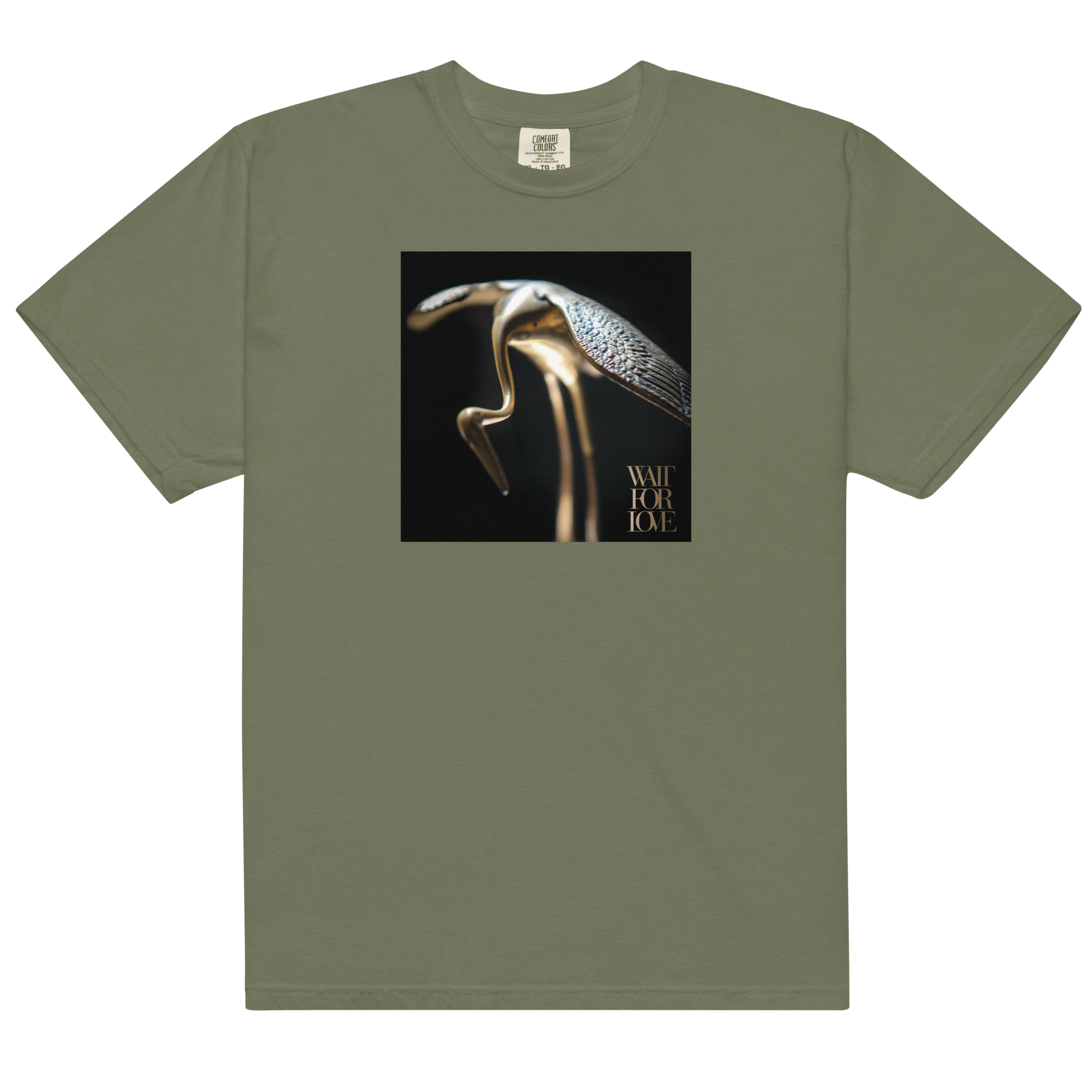 wait-for-love-t-shirt-vert-mousse-coton-s-4xl image 1